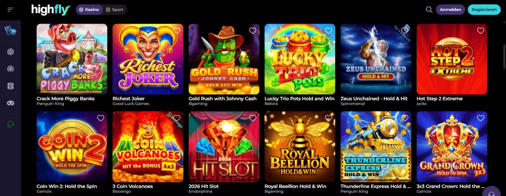 Highfly Casino Bonus 255 Prozent und Freispiele